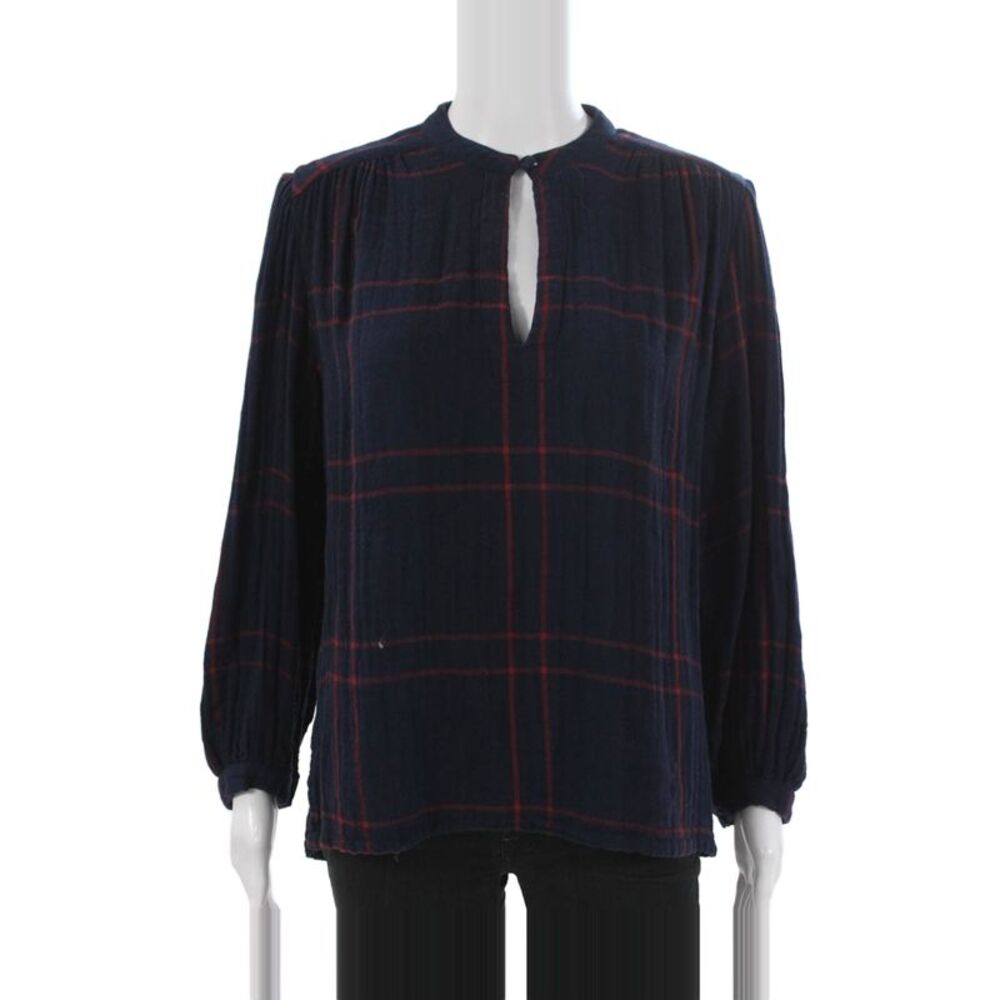 Birds of Paradis Womens Tunic Blue VNeck Long Sleeve Size S